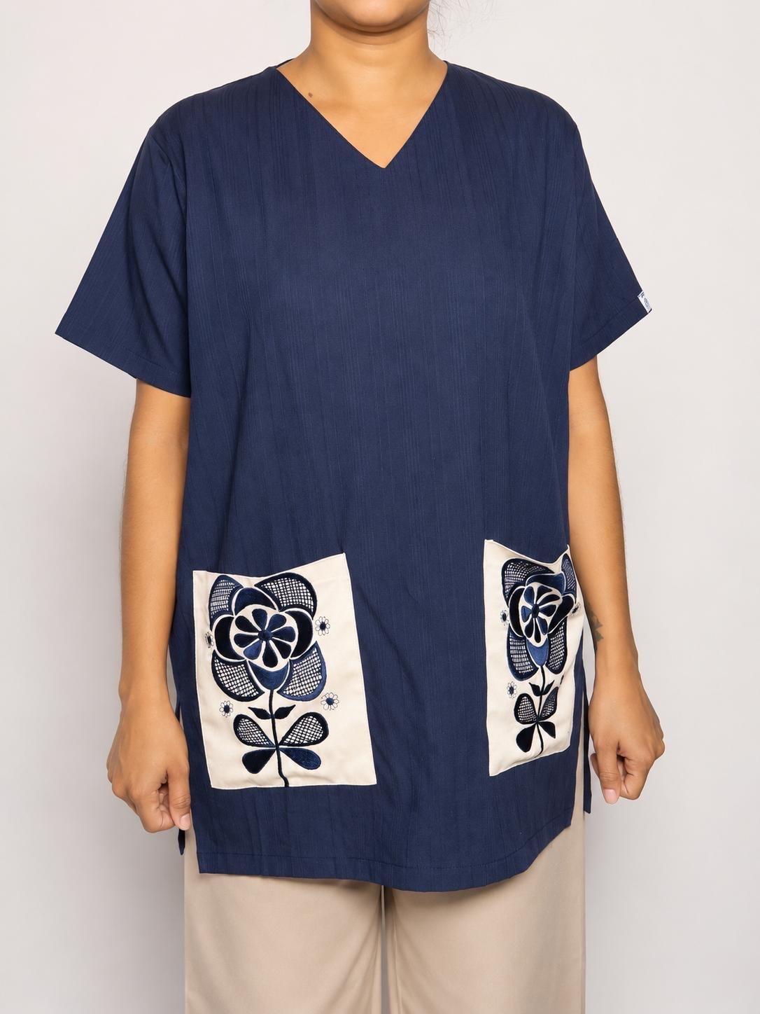Navy with baig