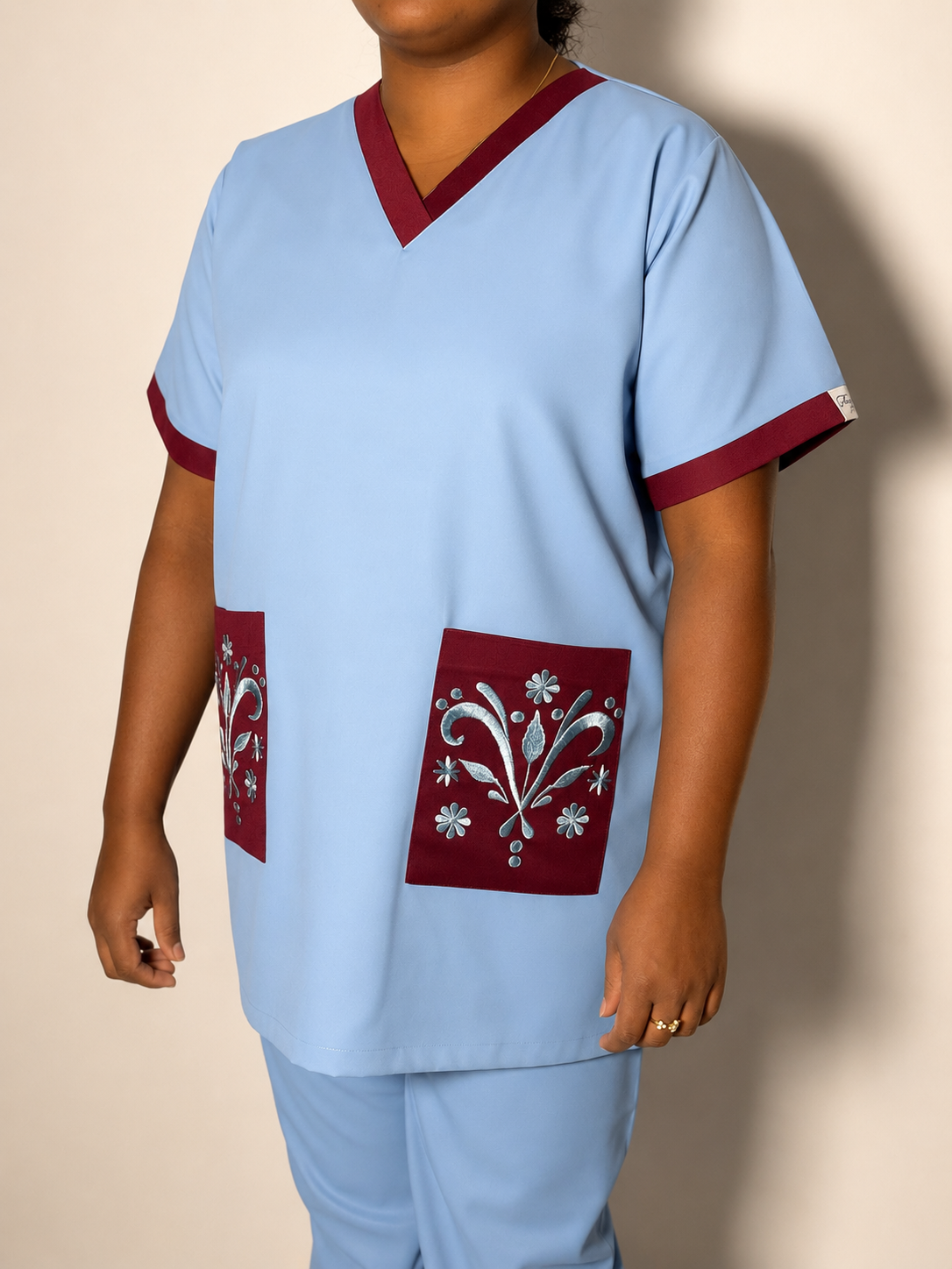 Sky Blue burgundy